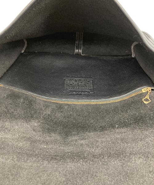 COACH（コーチ）COACH (コーチ) ターンロックレザーショルダーバッグ ブラックの古着・服飾アイテム