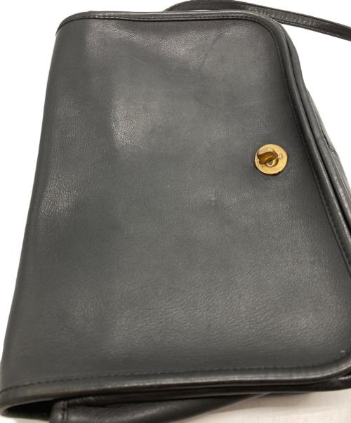 COACH（コーチ）COACH (コーチ) ターンロックレザーショルダーバッグ ブラックの古着・服飾アイテム