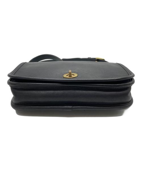 COACH（コーチ）COACH (コーチ) レザーショルダーバッグ ブラックの古着・服飾アイテム