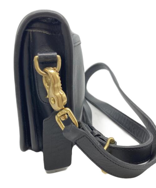 COACH（コーチ）COACH (コーチ) レザーショルダーバッグ ブラックの古着・服飾アイテム