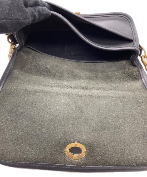 COACH（コーチ）COACH (コーチ) レザーショルダーバッグ ブラックの古着・服飾アイテム