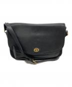 COACHコーチ）の古着「レザーショルダーバッグ」｜ブラック