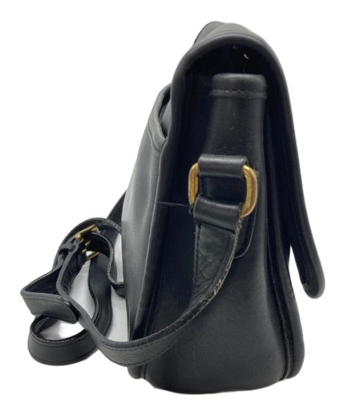 COACH（コーチ）COACH (コーチ) レザーショルダーバッグ ブラックの古着・服飾アイテム