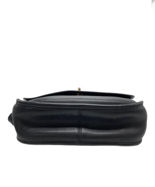 COACH（コーチ）COACH (コーチ) レザーショルダーバッグ ブラックの古着・服飾アイテム