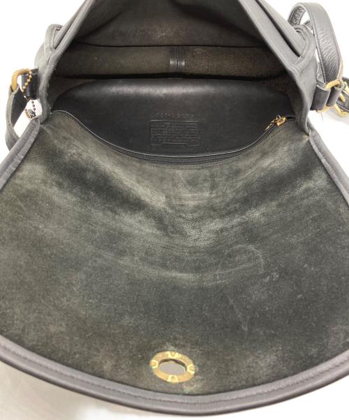 COACH（コーチ）COACH (コーチ) レザーショルダーバッグ ブラックの古着・服飾アイテム