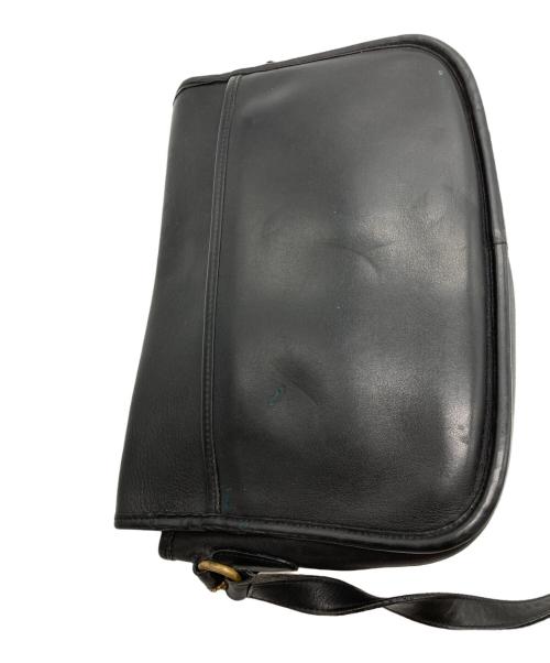 COACH（コーチ）COACH (コーチ) レザーショルダーバッグ ブラックの古着・服飾アイテム