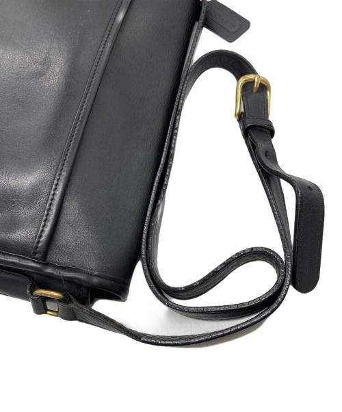 COACH（コーチ）COACH (コーチ) レザーショルダーバッグ ブラックの古着・服飾アイテム
