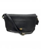 COACHコーチ）の古着「レザーショルダーバッグ」｜ブラック