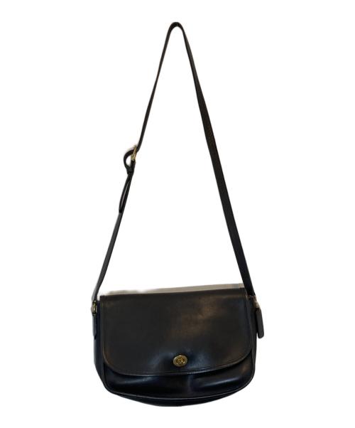 COACH（コーチ）COACH (コーチ) レザーショルダーバッグ ブラックの古着・服飾アイテム