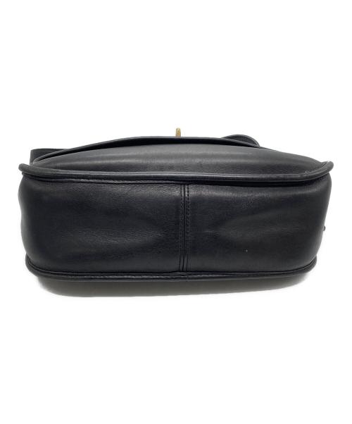 COACH（コーチ）COACH (コーチ) レザーショルダーバッグ ブラックの古着・服飾アイテム