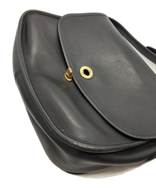 COACH（コーチ）COACH (コーチ) レザーショルダーバッグ ブラックの古着・服飾アイテム