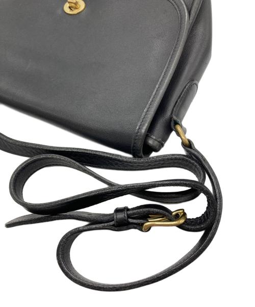 COACH（コーチ）COACH (コーチ) レザーショルダーバッグ ブラックの古着・服飾アイテム