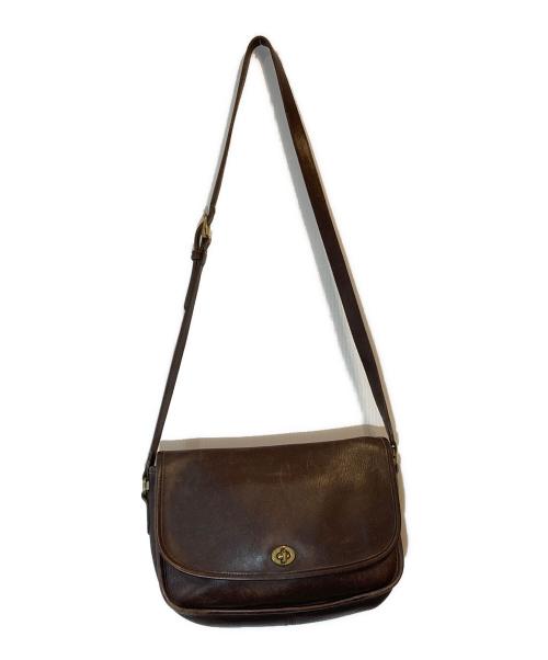 COACH（コーチ）COACH (コーチ) レザーショルダーバッグ ブラウンの古着・服飾アイテム