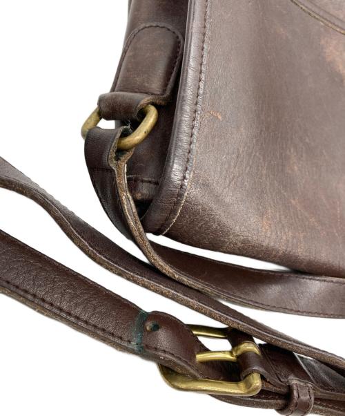 COACH（コーチ）COACH (コーチ) レザーショルダーバッグ ブラウンの古着・服飾アイテム