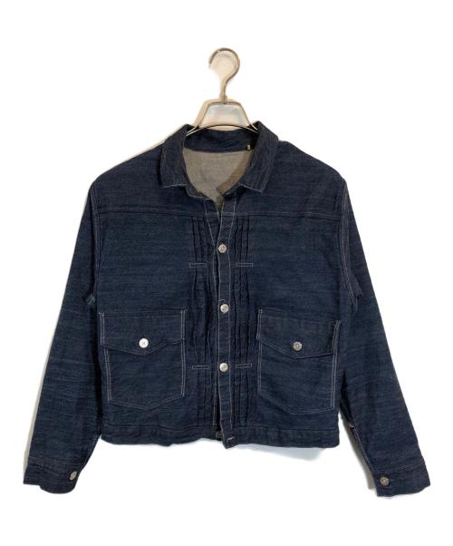 LEVI'S VINTAGE CLOTHING（リーバイス ビンテージ クロージング）LEVI'S VINTAGE CLOTHING (リーバイス ビンテージ クロージング) 1879 プリーツブラウス ORGANIC リジッド インディゴ サイズ:SIZE Mの古着・服飾アイテム