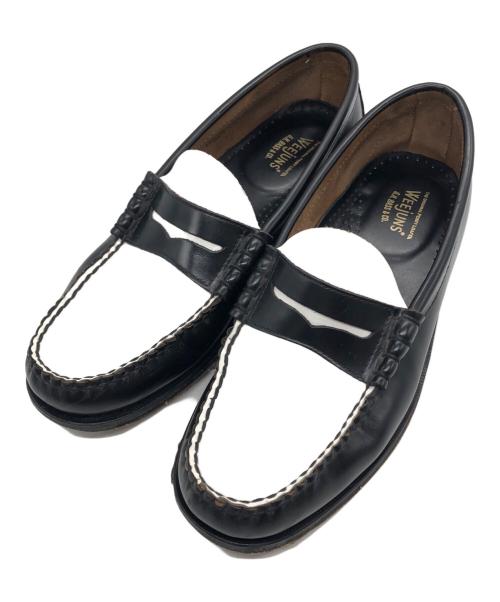 Weejuns（ウィージャン）WEEjUNS (ウィージャン) G.H.BASS (ジーエイチバス) ローファー ブラック×ホワイト サイズ:SIZE 41の古着・服飾アイテム