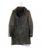 EMMETIエンメティ）の古着「リアルムートンコート」｜カーキ