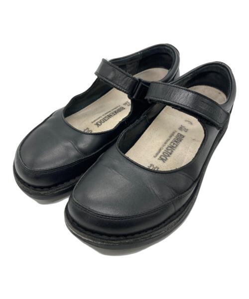BIRKENSTOCK（ビルケンシュトック）BIRKENSTOCK (ビルケンシュトック) JUNE レザーメリージェーンシューズ ブラック サイズ:SIZE 37の古着・服飾アイテム