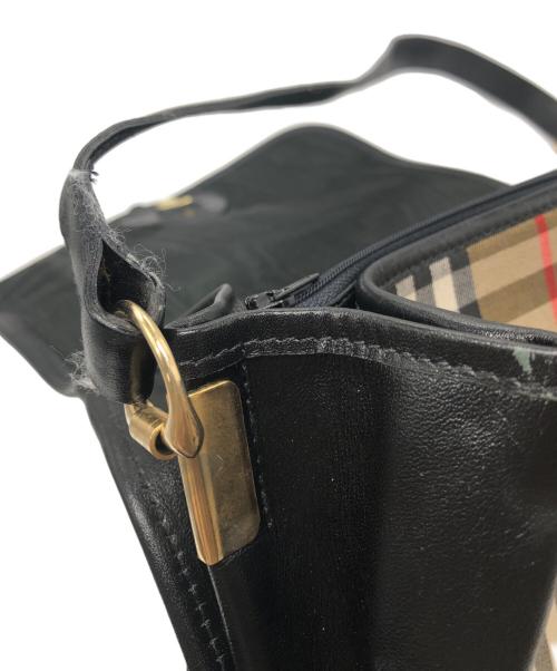 Burberry's（バーバリー）Burberry's (バーバリーズ) ショルダーバッグ ブラウン×ブラックの古着・服飾アイテム