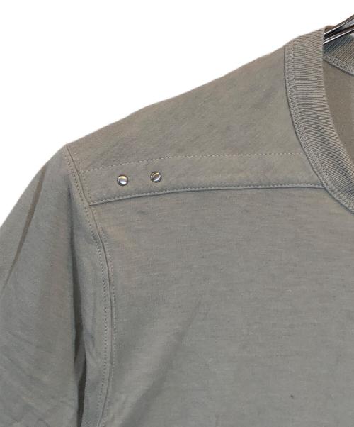 RICK OWENS（リックオウエンス）RICK OWENS (リックオウエンス) ショルダーリベットTシャツ グレー サイズ:SIZE Lの古着・服飾アイテム