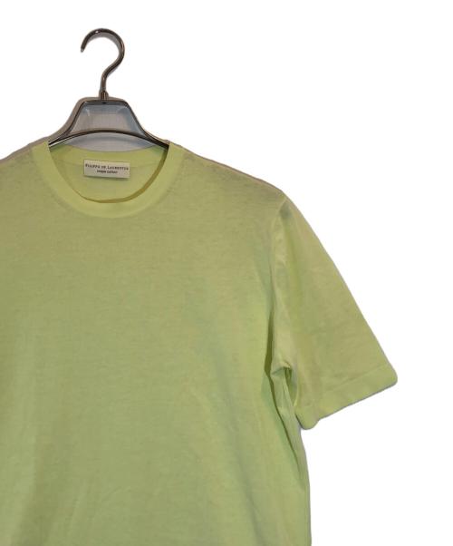 FILIPPO DE LAURENTIIS（フィリッポ・デ・ローレンティス）FILIPPO DE LAURENTIIS (フィリッポ・デ・ローレンティス) 半袖ニット イエロー サイズ:SIZE 52の古着・服飾アイテム