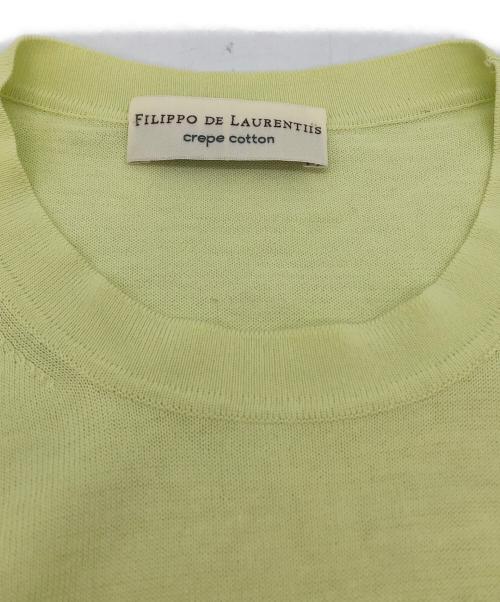 FILIPPO DE LAURENTIIS（フィリッポ・デ・ローレンティス）FILIPPO DE LAURENTIIS (フィリッポ・デ・ローレンティス) 半袖ニット イエロー サイズ:SIZE 52の古着・服飾アイテム