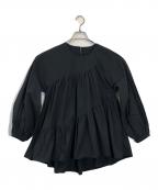machattマチャット）の古着「チュニックブラウス」｜ブラック