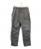 hoboホボ）の古着「COTTON TWILL CHARCOAL DYED EASY PANTS」｜グレー
