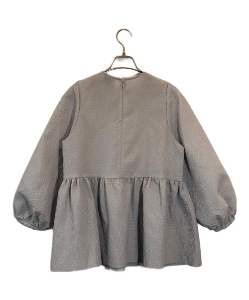 UNITED ARROWS（ユナイテッドアローズ）UNITED ARROWS (ユナイテッドアローズ) エアリージャカード ペプラム 9SL ブラウス グレー サイズ:SIZE Sの古着・服飾アイテム