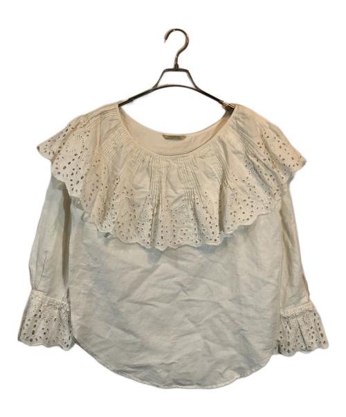 Curensology（カレンソロジー）Curensology (カレンソロジー) ットンリネンカットワークブラウス ホワイト サイズ:SIZE Freeの古着・服飾アイテム