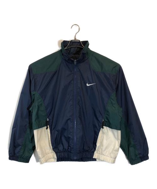 NIKE（ナイキ）NIKE (ナイキ) ナイロンジャケット グリーン×ネイビー サイズ:SIZE Mの古着・服飾アイテム