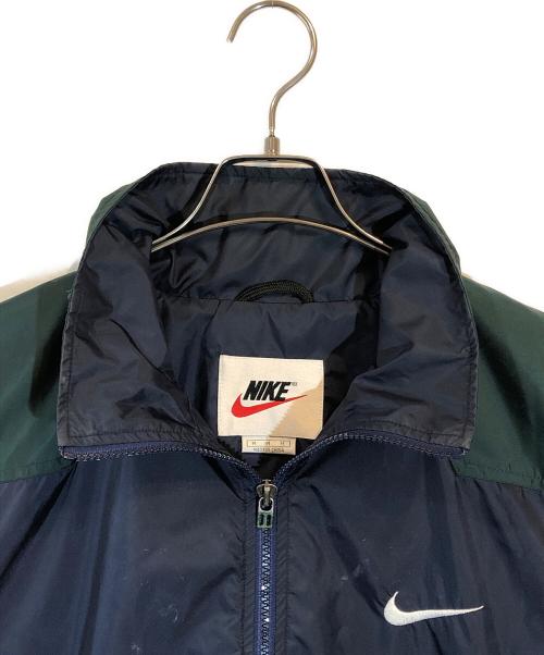 NIKE（ナイキ）NIKE (ナイキ) ナイロンジャケット グリーン×ネイビー サイズ:SIZE Mの古着・服飾アイテム