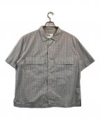 MHLエムエイチエル）の古着「COTTON PLAID CHECK SHIRT」｜ホワイト