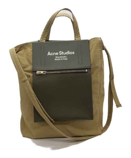 Acne studios（アクネ ストゥディオス）ACNE STUDIOS (アクネ ストゥディオス) ペイパリーナイロン トートバッグ オリーブの古着・服飾アイテム