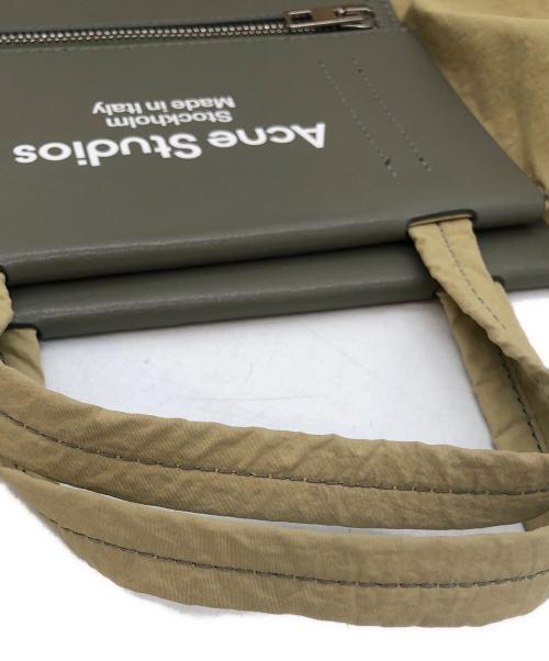 Acne studios（アクネ ストゥディオス）ACNE STUDIOS (アクネ ストゥディオス) ペイパリーナイロン トートバッグ オリーブの古着・服飾アイテム