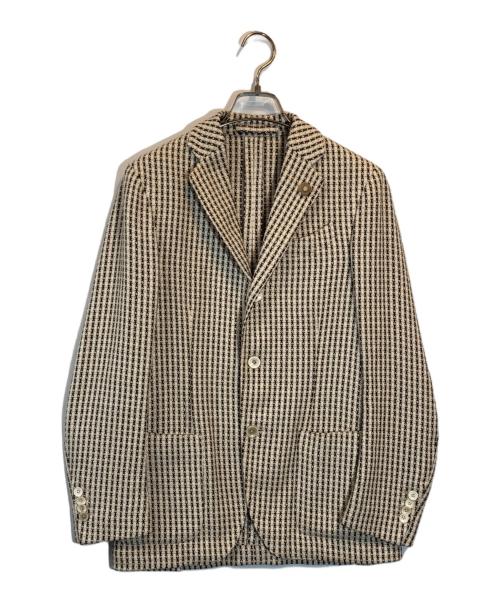 LARDINI（ラルディーニ）LARDINI (ラルディーニ) ツイードテーラードジャケット ベージュ サイズ:SIZE 42の古着・服飾アイテム
