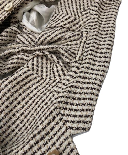 LARDINI（ラルディーニ）LARDINI (ラルディーニ) ツイードテーラードジャケット ベージュ サイズ:SIZE 42の古着・服飾アイテム