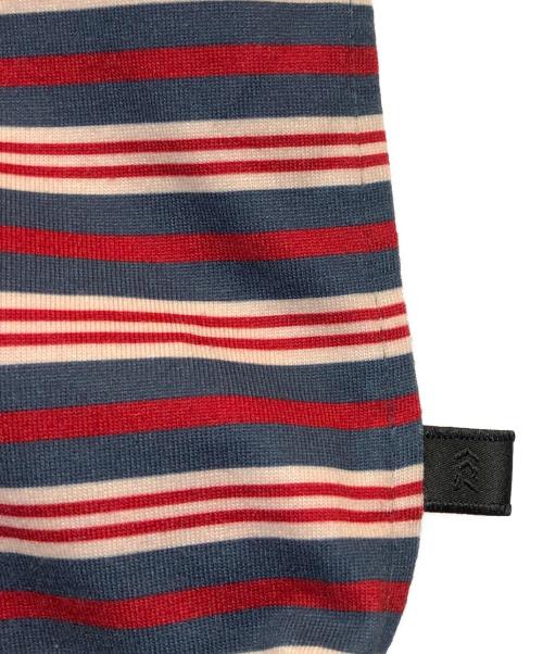 DAIWA（ダイワ）DAIWA (ダイワ) TECH DRAWSTRING MULTI BORDER S/S TEE レッド サイズ:SIZE Lの古着・服飾アイテム