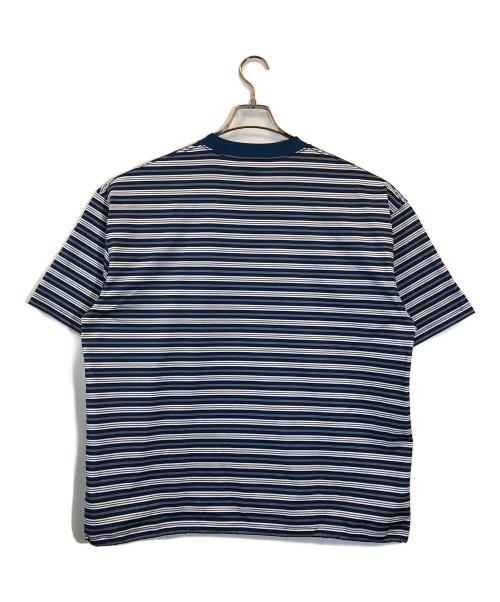 DAIWA（ダイワ）DAIWA (ダイワ) TECH DRAWSTRING MULTI BORDER S/S TEE ブルー サイズ:Lの古着・服飾アイテム