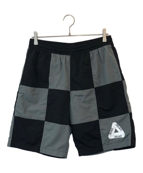 PALACE（パレス）PALACE (パレス) パッチワークナイロンハーフパンツ ブラック×グレー サイズ:SIZE Lの古着・服飾アイテム