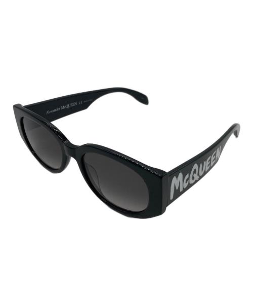 ALEXANDER McQUEEN（アレキサンダーマックイーン）ALEXANDER McQUEEN (アレキサンダーマックイーン) サイドロゴサングラス ブラック サイズ:下記参照の古着・服飾アイテム