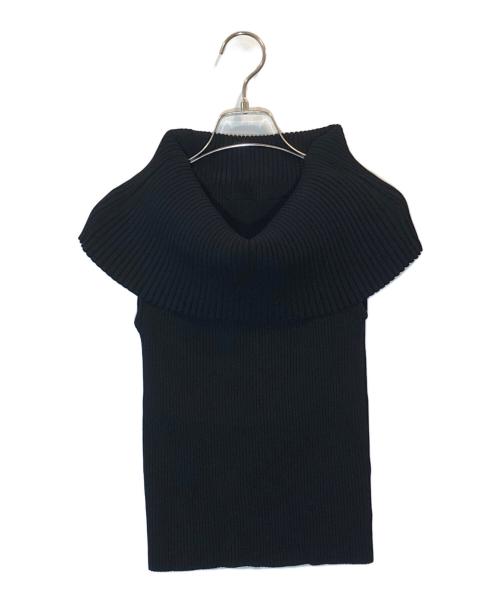 machatt（マチャット）machatt (マチャット) オフショルリブニット ブラック サイズ:表記なしの古着・服飾アイテム
