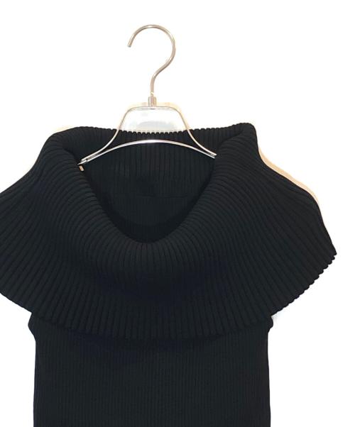 machatt（マチャット）machatt (マチャット) オフショルリブニット ブラック サイズ:表記なしの古着・服飾アイテム