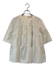 BALLSEY（ボールジィ）の古着「ハイカウントギャバジン ティアードブラウス」｜ホワイト