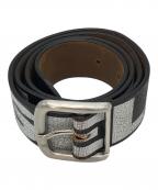 DIESELディーゼル）の古着「ヴィンテージ加工ロゴベルト」｜ブラック