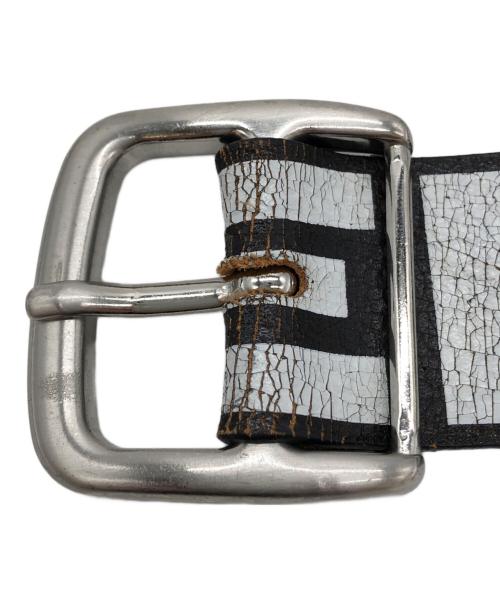 DIESEL（ディーゼル）DIESEL (ディーゼル) ヴィンテージ加工ロゴベルト ブラックの古着・服飾アイテム