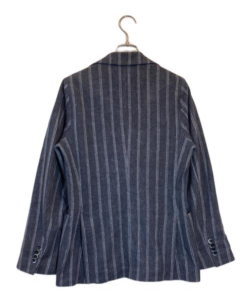 CIRCOLO 1901（チルコロ1901）Circolo 1901 (チルコロ1901) ストライプジャージーテーラードジャケット ネイビー サイズ:SIZE 42の古着・服飾アイテム