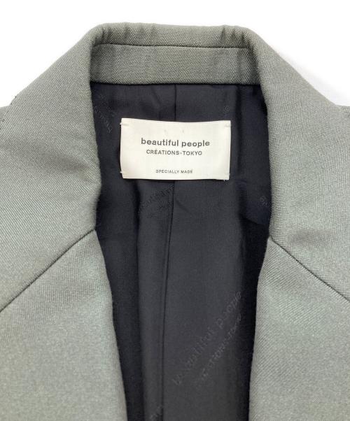 beautiful people（ビューティフルピープル）beautiful people (ビューティフルピープル) コットンウールギャバジンシングルジャケット グリーン サイズ:SIZE 42の古着・服飾アイテム