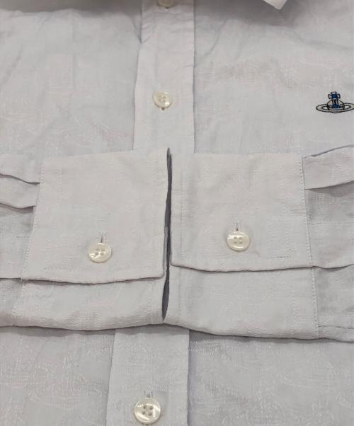 Vivienne Westwood man（ヴィヴィアン ウェストウッド マン）Vivienne Westwood man (ヴィヴィアン ウェストウッド マン) オーブモノグラム刺繍ロングスリーブシャツ ホワイト サイズ:48の古着・服飾アイテム