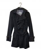 Vivienne Westwood manヴィヴィアン ウェストウッド マン）の古着「チェックガウンコート」｜ブラック